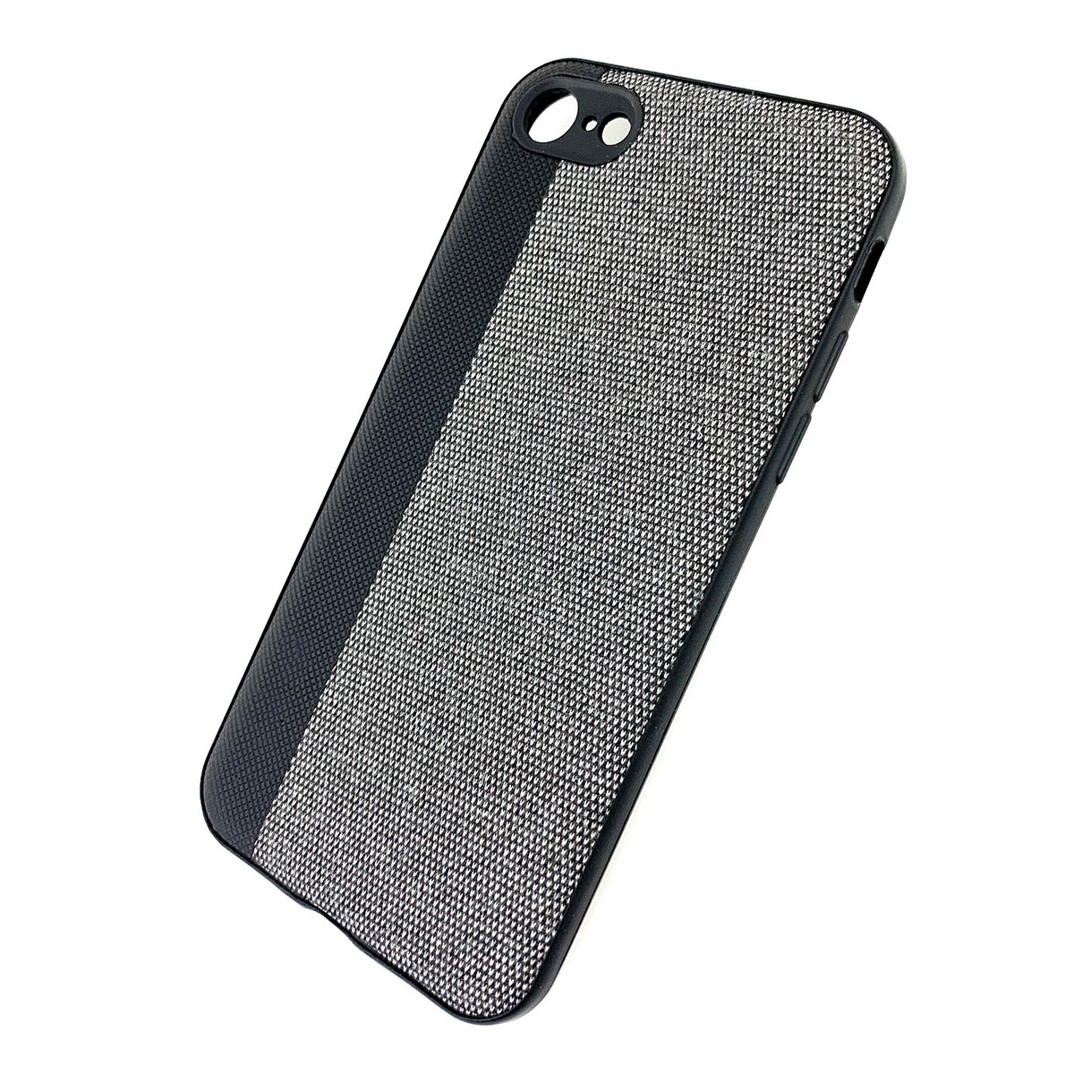 Чехол накладка для APPLE iPhone 7, 8, силикон, комбинированная, цвет черно серый.