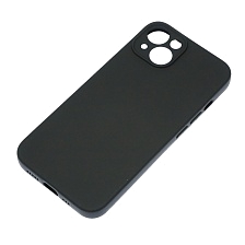 Чехол накладка NANO для APPLE iPhone 14, защита камеры, силикон, бархат, цвет черный Чехол накладка NANO для APPLE iPhone 14, защита камеры, силикон, бархат, цвет черный