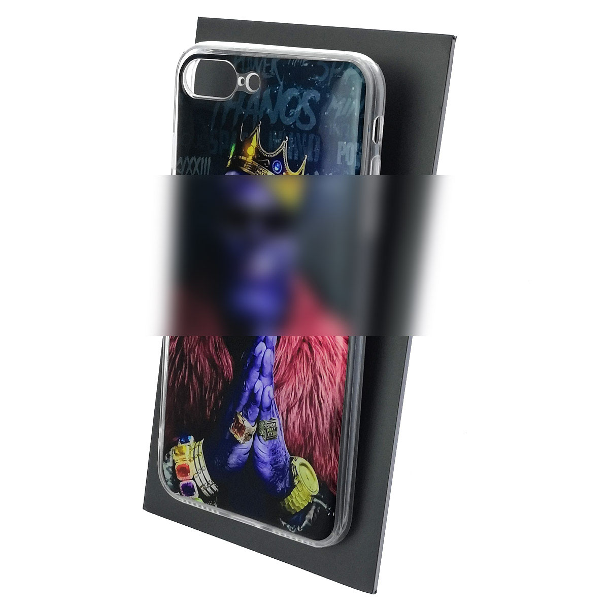Чехол накладка для APPLE iPhone 7 Plus, iPhone 8 Plus, силикон, глянцевый, рисунок Человек Неон