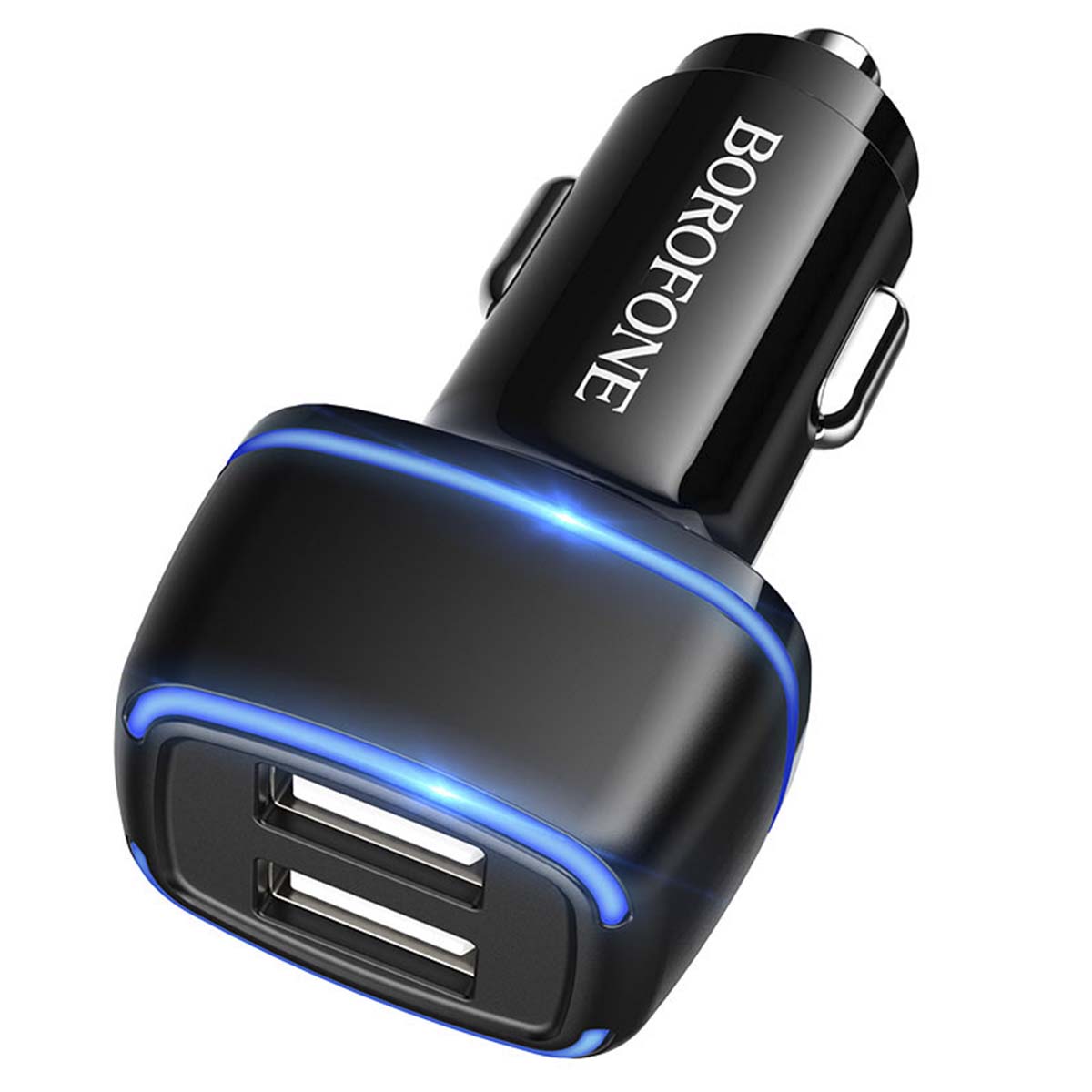 АЗУ (Автомобильное зарядное устройство) BOROFONE BZ14 Max, 2.4А, 12W, 2 USB, цвет черный
