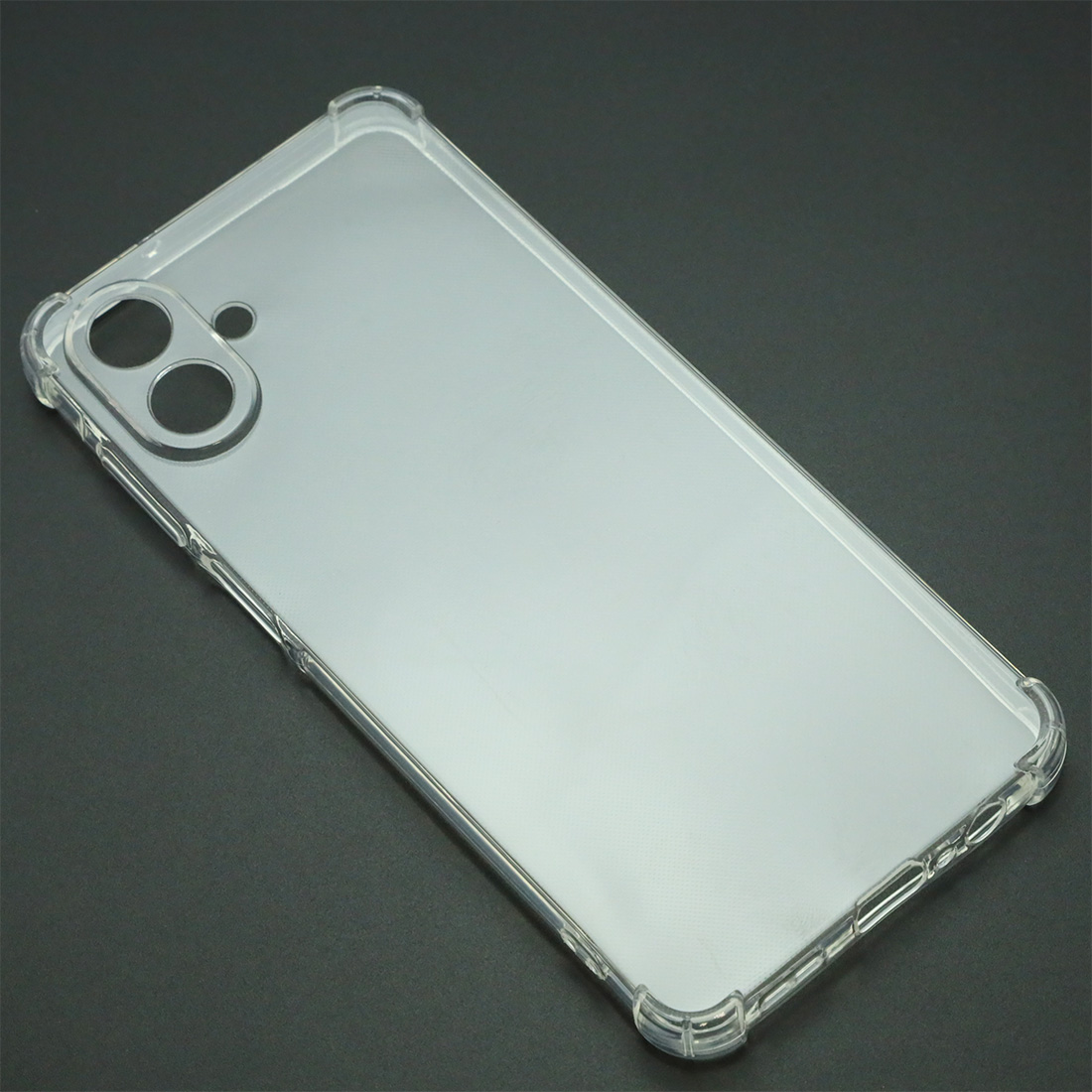 Чехол накладка для SAMSUNG Galaxy A07, защита камеры, усиленные края, силикон, цвет прозрачный