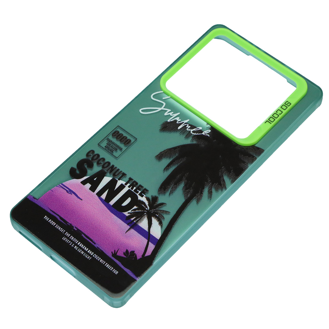 Чехол накладка для INFINIX NOTE 40 Pro 4G, пластик, силикон, рисунок COCONUT TREE SAND