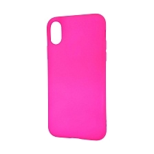 Чехол накладка Fashion Case для APPLE iPhone X, силикон, цвет розовый.