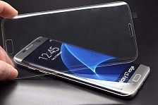 Защитное стекло 3D для SAMSUNG Galaxy S7 EDGE (SM-G935) ударопрочное прозрачное.