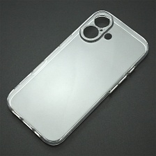 Чехол накладка для APPLE iPhone 16 (6.1"), защита камеры, силикон, прозрачный Чехол накладка для APPLE iPhone 16 (6.1"), защита камеры, силикон, прозрачный