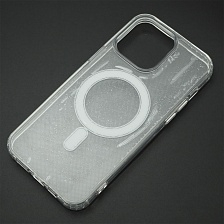 Чехол накладка Magnetic с поддержкой MagSafe для APPLE iPhone 14 Pro Max, силикон, цвет прозрачный Чехол накладка Magnetic с поддержкой MagSafe для APPLE iPhone 14 Pro Max, силикон, цвет прозрачный