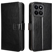 Чехол книжка для Honor X7c, экокожа, визитница, цвет черный