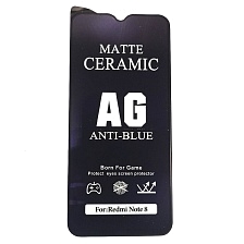 Защитное стекло Ceramic, ANTI-BLUE для XIAOMI Redmi Note 8, матовое, цвет окантовки черный Защитное стекло Ceramic, ANTI-BLUE для XIAOMI Redmi Note 8, матовое, цвет окантовки черный