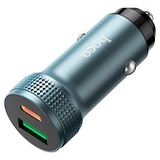 АЗУ (Автомобильное зарядное устройство) HOCO Z49B Level, 38W, 1 USB Type C, 1 USB, PD20W, QC3.0, цвет серебристый