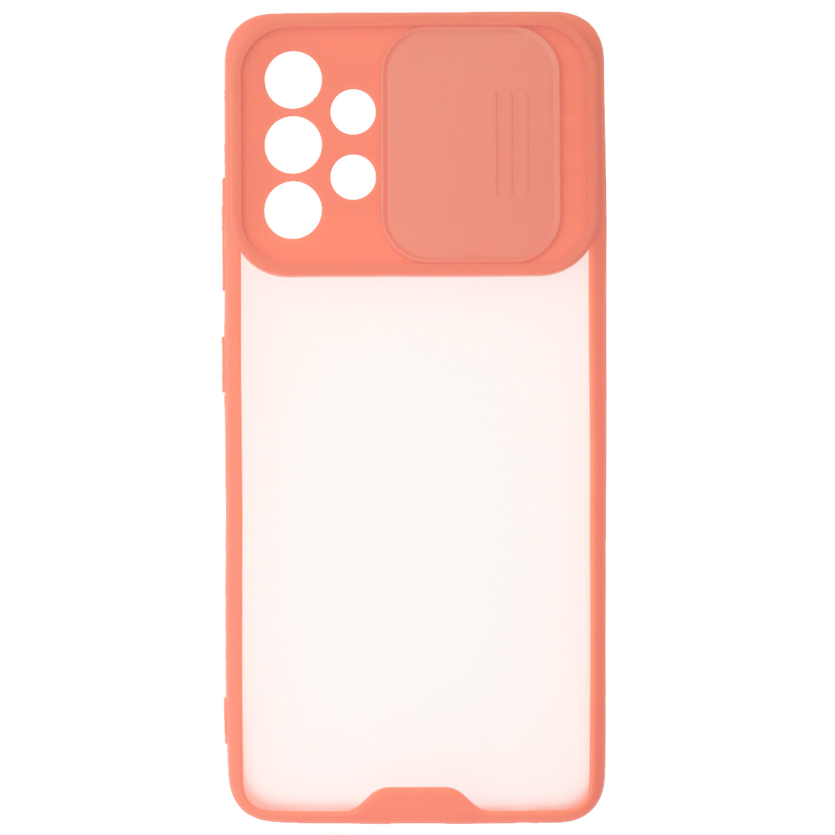 Чехол накладка LIFE TIME для SAMSUNG Galaxy A32 4G (SM-A325F), силикон, пластик, матовый, со шторкой для защиты задней камеры, цвет окантовки розовый