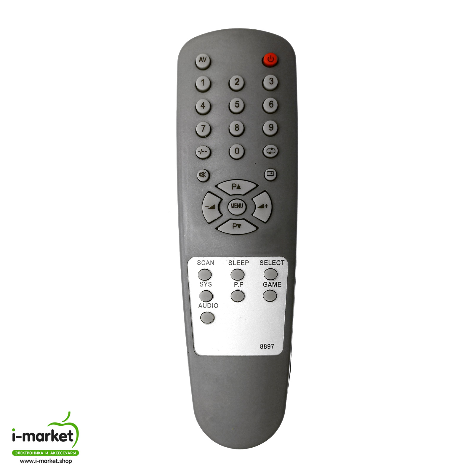 Пульт ДУ для POLAR 8897, 4GA1-901 (54CTV3085, 72CTV3358, 72CTV3360, 72CTV3362, 72CTV3365), цвет серый