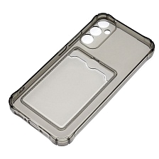 Чехол накладка CARD CASE для SAMSUNG Galaxy A34 5G, силикон, защита камеры, отдел для карт, цвет прозрачно черный Чехол накладка CARD CASE для SAMSUNG Galaxy A34 5G, силикон, защита камеры, отдел для карт, цвет прозрачно черный