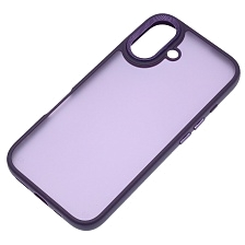 Чехол накладка для APPLE iPhone 16 (6.1"), силикон, пластик, цвет фиолетовый Чехол накладка для APPLE iPhone 16 (6.1"), силикон, пластик, цвет фиолетовый