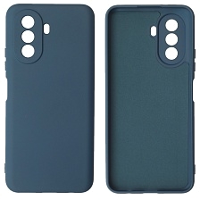 Чехол накладка NANO для HUAWEI Nova Y70, силикон, бархат, цвет темно синий Чехол накладка NANO для HUAWEI Nova Y70, силикон, бархат, цвет темно синий