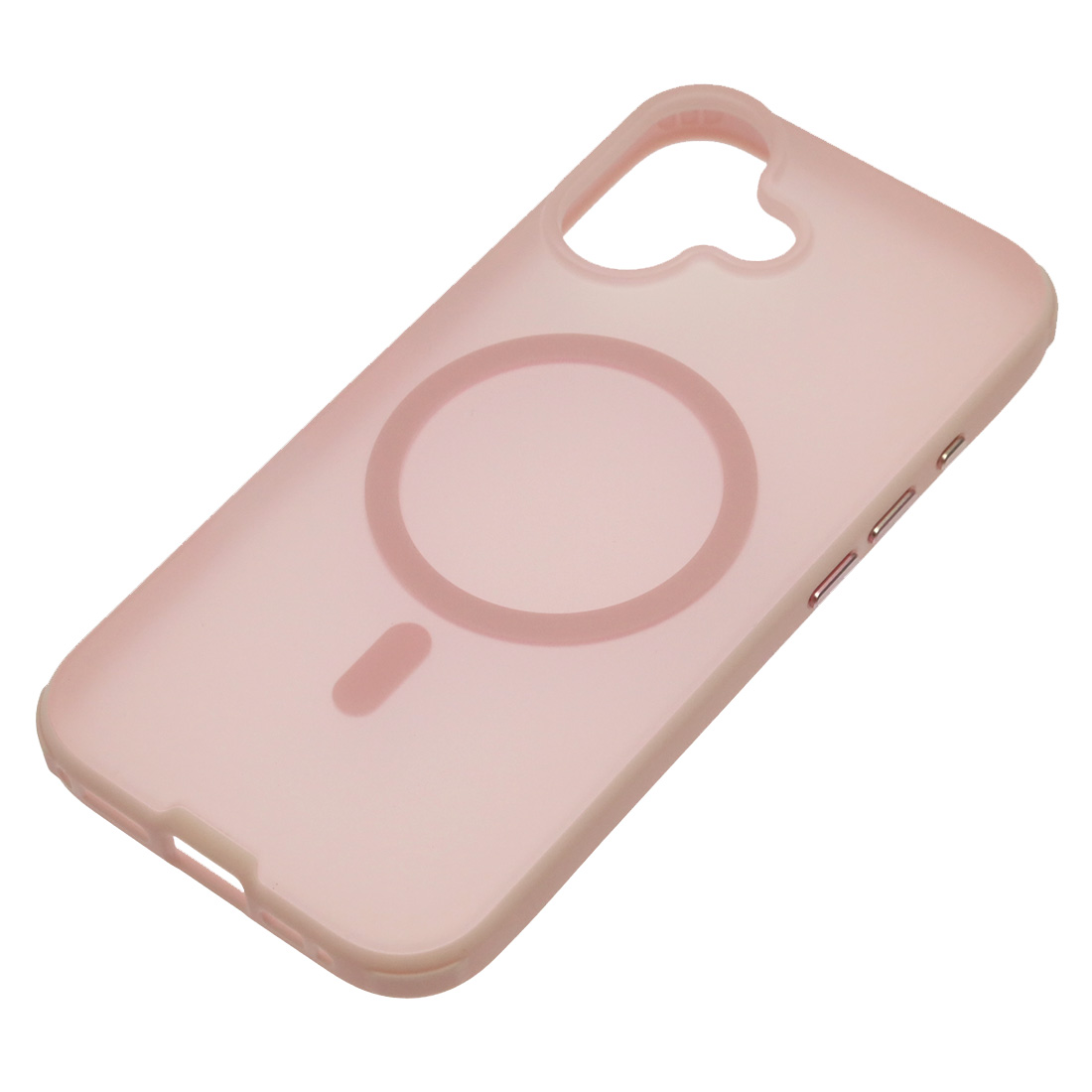 Чехол накладка NEW с поддержкой Magsafe для APPLE iPhone 17, iPhone 18, матовый, силикон, пластик, цвет прозрачно розовый