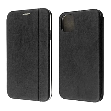 Чехол книжка VINTAGE LiNE для APPLE iPhone 11, экокожа, цвет черный.