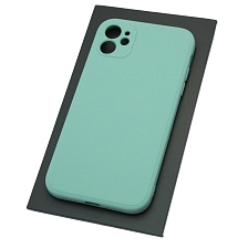 Чехол накладка для APPLE iPhone 11, силикон, бархат, цвет мятный
