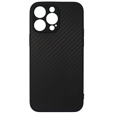 Чехол накладка для APPLE iPhone 14 Pro Max (6.7"), силикон, карбон, цвет черный