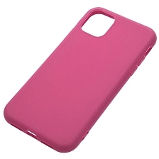 Чехол накладка для APPLE iPhone 11, силикон, матовый, цвет малиновый
