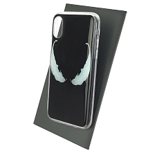 Чехол накладка для APPLE iPhone X, iPhone XS, силикон, глянцевый, рисунок Веном глаза