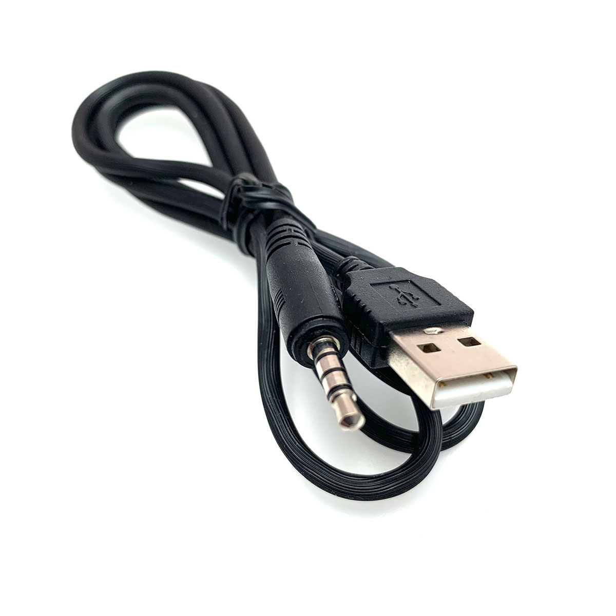 Кабель USB 2.0 (папа) AM/AUX (AM-Jack 3.5" (4 pin)), длина 1 метр, цвет черный.