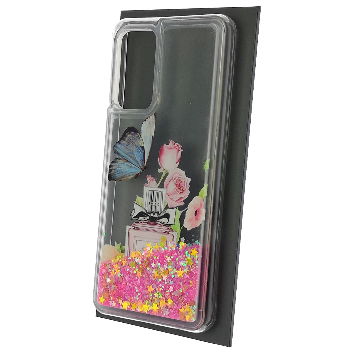 Чехол накладка для SAMSUNG Galaxy A52 (SM-A525F), силикон, переливашка, рисунок Духи Miss Dior