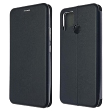 Чехол книжка STYLISH для Realme C12, экокожа, визитница, цвет черный