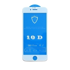 Защитное стекло 10D iPhone 6 Plus (полное покрытие) белый UD.
