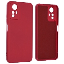 Чехол накладка NANO для XIAOMI Redmi Note 12S, силикон, бархат, цвет вишневый