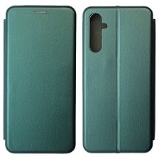 Чехол книжка STYLISH для SAMSUNG Galaxy A05s, экокожа, визитница, цвет темно зеленый