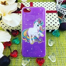 Чехол накладка для APPLE iPhone 7, 8, силикон, рисунок Единорожек.
