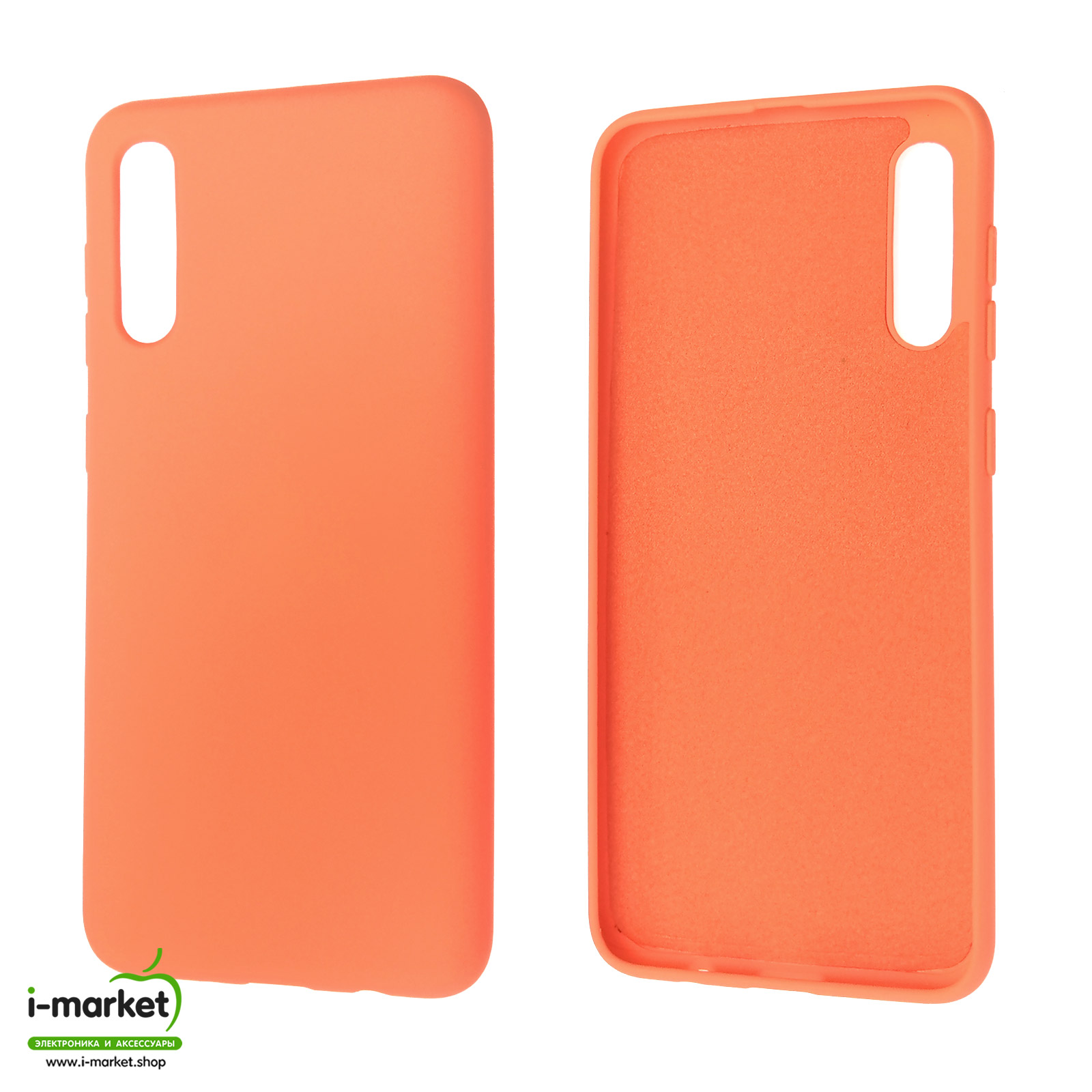 Чехол накладка NANO для SAMSUNG Galaxy A50 (SM-A505), A30s (SM-A307), A50s (SM-A507), силикон, бархат, цвет оранжевый.
