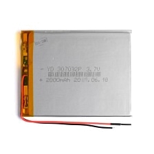 АКБ универсальная 307092P 3.7V Li-Pol 2000 mAh (3.0*70*92 mm)