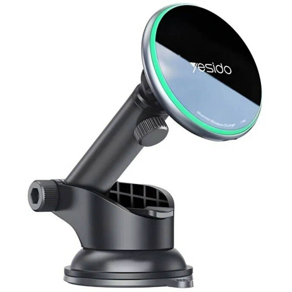 Автомобильный держатель YESIDO C132 на вакуумной присоске с беспроводной быстрой зарядкой, 15W, цвет черный (распродажа -30%) Автомобильный держатель YESIDO C132 на вакуумной присоске с беспроводной быстрой зарядкой, 15W, цвет черный (распродажа -30%)