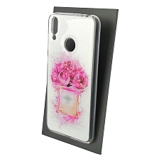 Чехол накладка для HUAWEI Honor 8C, силикон, блестки, рисунок номер 5 Paris Parfum