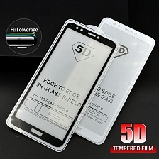 Защитное стекло "5D" FULL GLUE BEST для HUAWEI Honor 7C / Y7 Prime 2018, цвет канта чёрный.