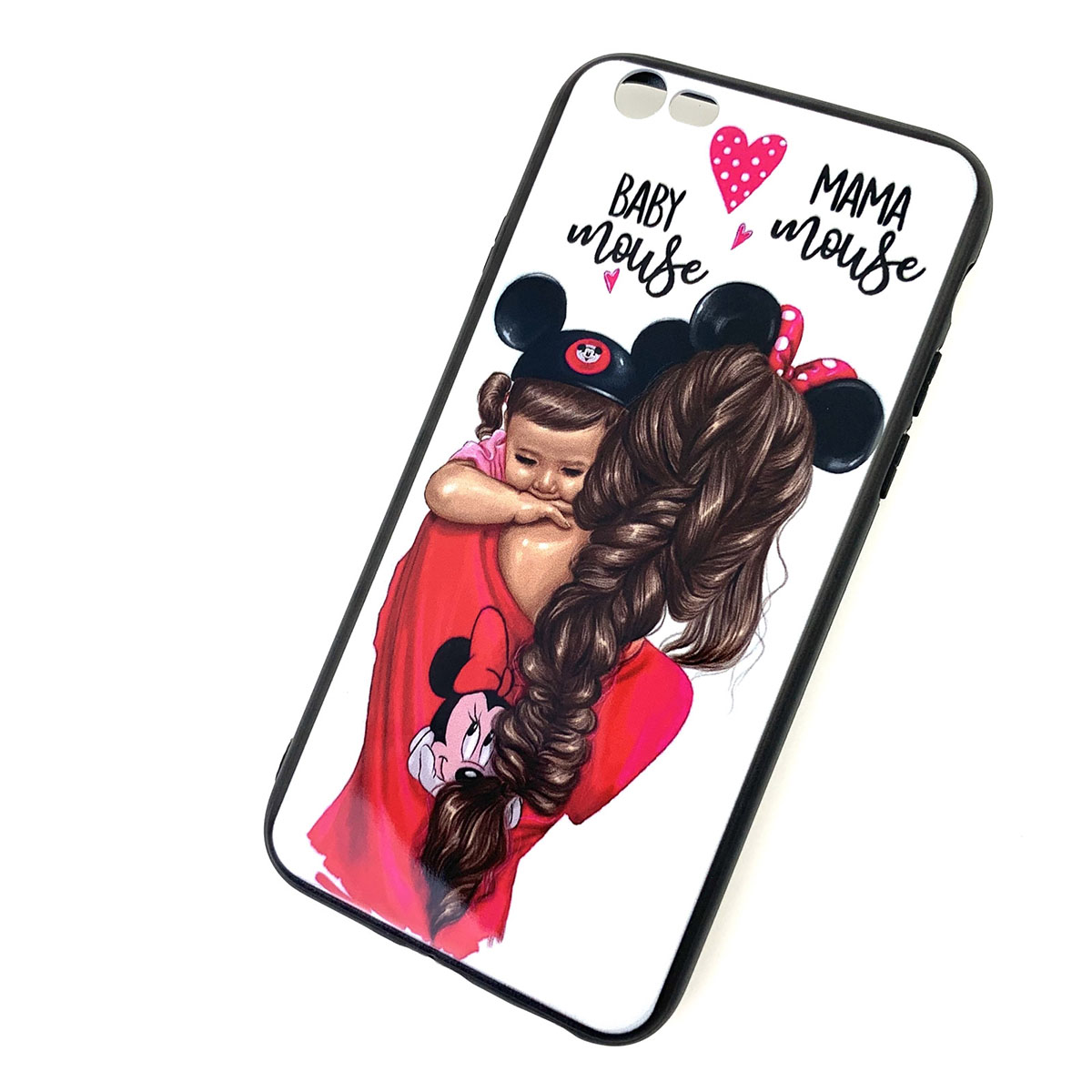 Чехол накладка для APPLE iPhone 6, 6S, силикон, рисунок MAMA mouse BABY.
