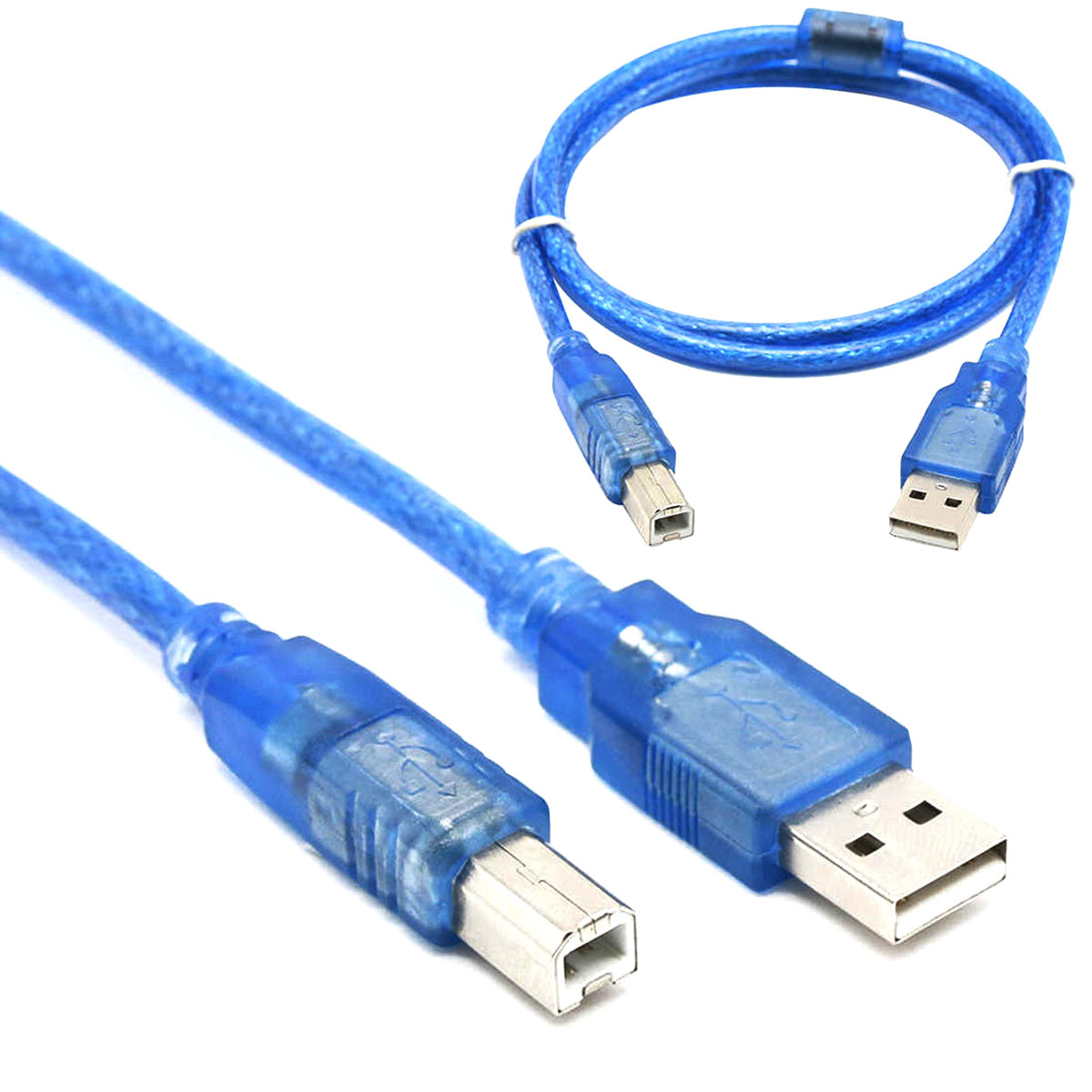 Кабель Am-Bm (AM/BM) для принтера, сканера, USB 2.0, длина 10 метров, цвет синий