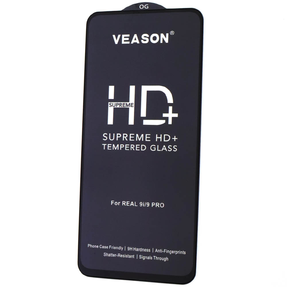 Защитное стекло VEASON HD+ для Realme 9i, Realme 9 Pro, цвет окантовки черный