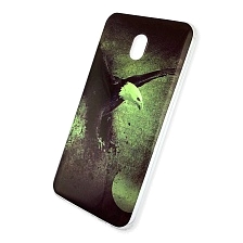 Чехол накладка для XIAOMI Redmi 8A, силикон, глянец, рисунок Белоголовый Орлан.