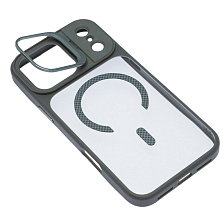 Чехол накладка Cabbeen с поддержкой MagSafe для APPLE iPhone 17 Pro Max, подставка, цвет прозрачно серый