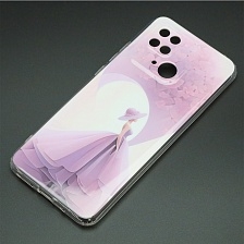 Чехол накладка для XIAOMI Redmi 10C, POCO C40, силикон, глянцевый, рисунок Девушка в платье