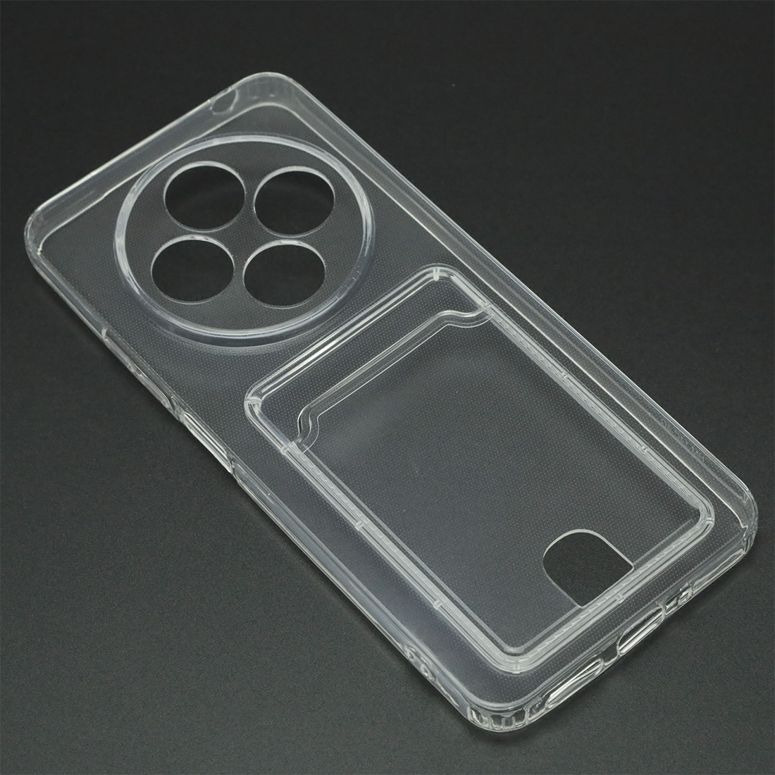 Чехол накладка CARD CASE для XIAOMI Redmi 14C, POCO C75, силикон, защита камеры, отдел для карт, цвет прозрачный