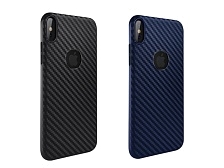 Чехол накладка HOCO для APPLE iPhone X, XS, силикон, карбон, цвет тёмно синий. Чехол накладка HOCO для APPLE iPhone X, XS, силикон, карбон, цвет тёмно синий.