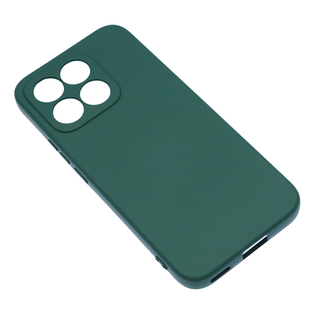 Чехол накладка NANO для Honor X8b, Honor X8c, защита камеры, силикон, бархат, цвет темно зеленый