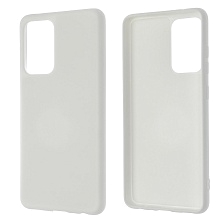 Чехол накладка Silicon Cover для SAMSUNG Galaxy A52 (SM-A525F), силикон, бархат, цвет белый