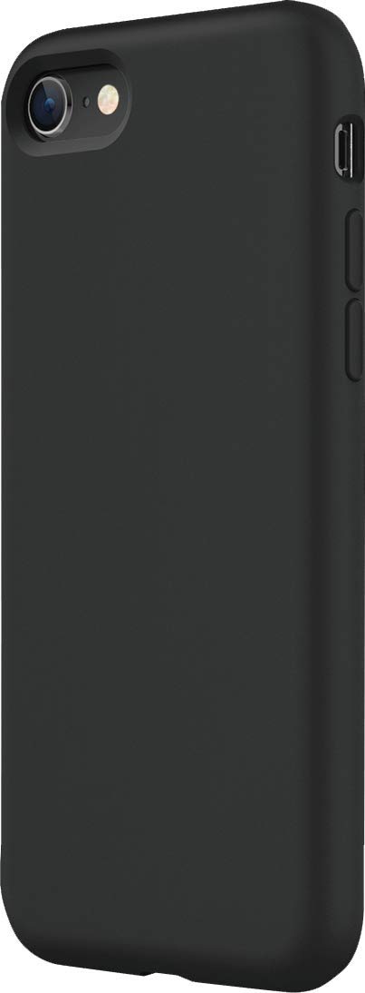 Чехол накладка Silicone Case для APPLE iPhone 7, iPhone 8, iPhone SE 2020/2022, L-ogo, бархатная подложка, цвет черный