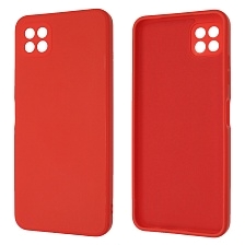 Чехол накладка для SAMSUNG Galaxy A22s 5G (SM-A226B), силикон, бархат, цвет красный