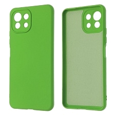 Чехол накладка NANO для XIAOMI MI 11 Lite, силикон, бархат, цвет зеленый Чехол накладка NANO для XIAOMI MI 11 Lite, силикон, бархат, цвет зеленый