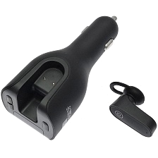 Автомобильное зарядное устройство USB Type-C, с беспроводной гарнитурой водителя S73, цвет черный (распродажа -50%)